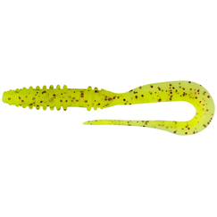 Силикон Keitech Mad Wag Mini 2.5" (12 шт/упак) ц:pal#01 chartreuseredflake, Длина силикона: 2.5" (6.3 см), Расцветка силикона: PAL#01 Chartreuse Red Flake, фото 