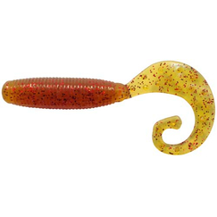 Силикон Reins FAT G TAIL GRUB 3" 566 Motor Oil Red Flake 12шт, фото 